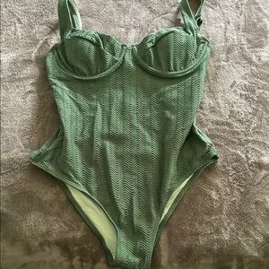 Kids Green One Piece Swimsuit